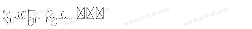 KappahlType Regular字体转换 KappahlType Regular字体转换